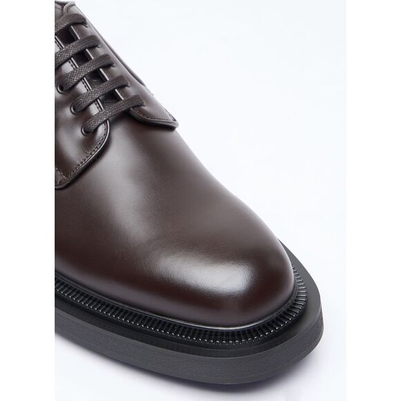 Prada Men Leather Lace-Up Shoes - Picture 2 of 7
